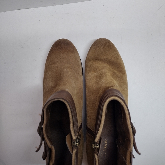 Clarks Collection Ankle Boots Women 8 M Brown Leather Block Heel 3 Strap 20701 - Picture 8 of 11